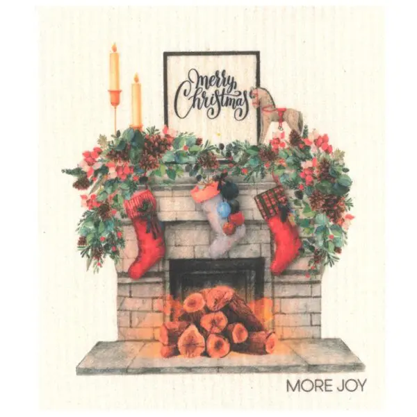Dishcloth Christmas Fireplace