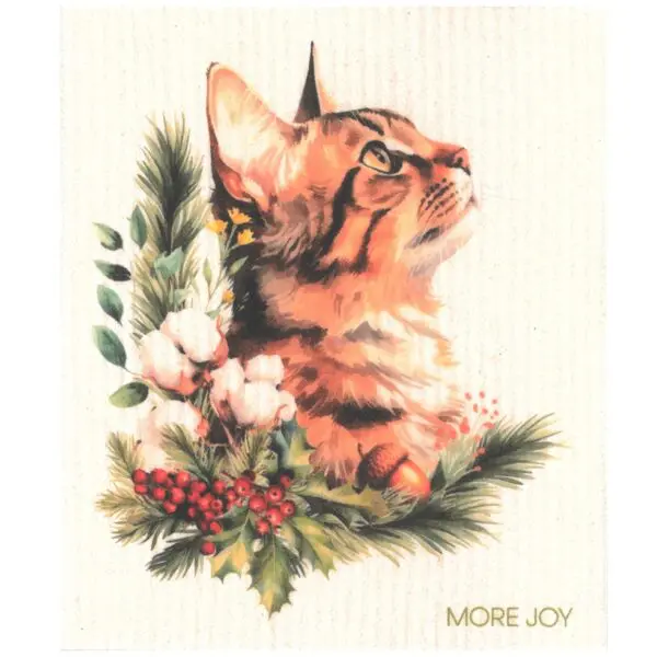 Dishcloth Christmas Cat