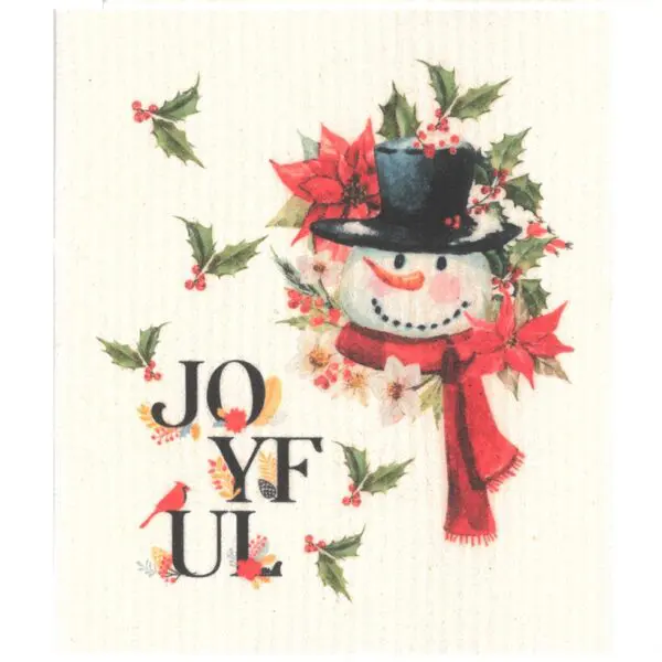 Dishcloth Joyful Snowman