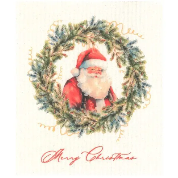 Dishcloth Santa Merry Christmas