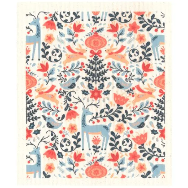 Dishcloth Blue Christmas