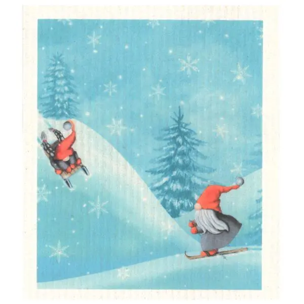 Dishcloth Elves on Hills