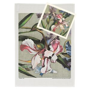 Set of Tea Towel and Dishcloth, Garden of Love
